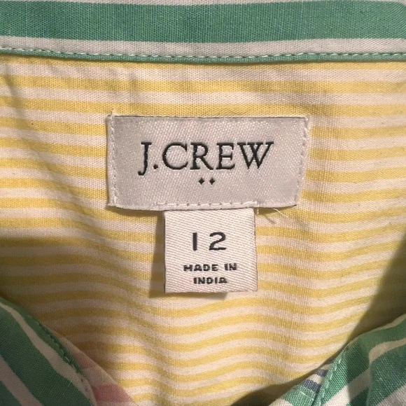 J. Crew Pastel Striped Belted Midi Dress - Picture 5 of 7